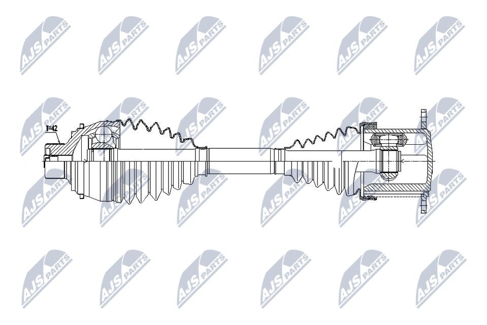 NTY Drive shaft Article number: NPW-AU-075 cheaply