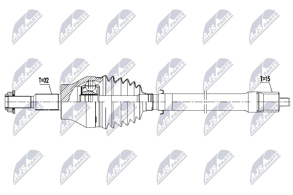 NTY Drive shaft Article number: NPW-CH-155 cheaply