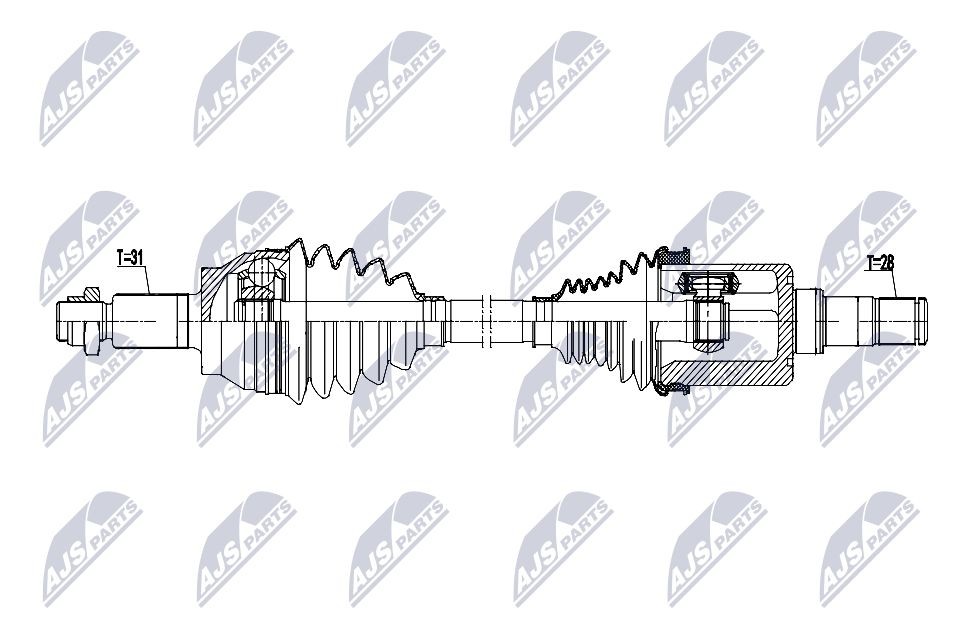 NTY Drive shaft Article number: NPW-LR-029 cheaply
