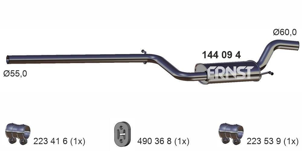 ERNST Middle silencer Article number: 144094 cheaply