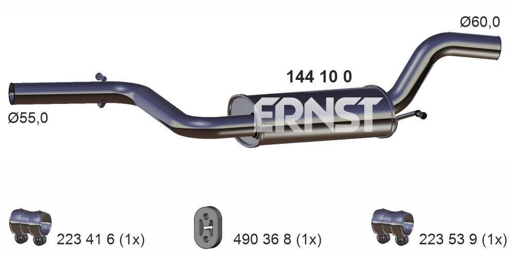 ERNST Middle silencer Article number: 144100 cheaply
