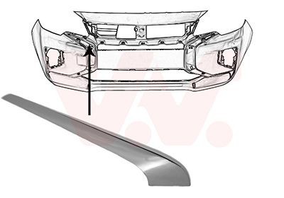 VAN WEZEL 3266582 Bumper moulding MIRAGE 1.0 71 PS Petrol