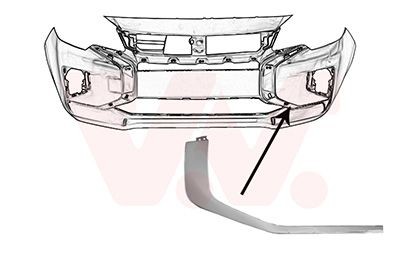 VAN WEZEL 3266583 Bumper moulding MIRAGE 1.0 71 PS Petrol