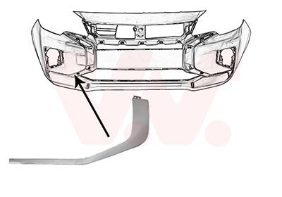 VAN WEZEL 3266584 Bumper moulding MIRAGE 1.0 71 PS Petrol