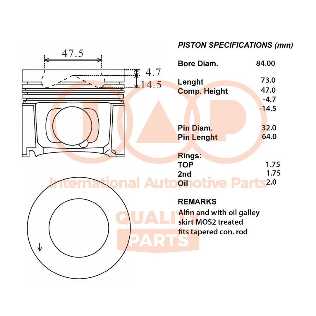 IAP QUALITY PARTS Stempel Varenummer: 100-51052 billige