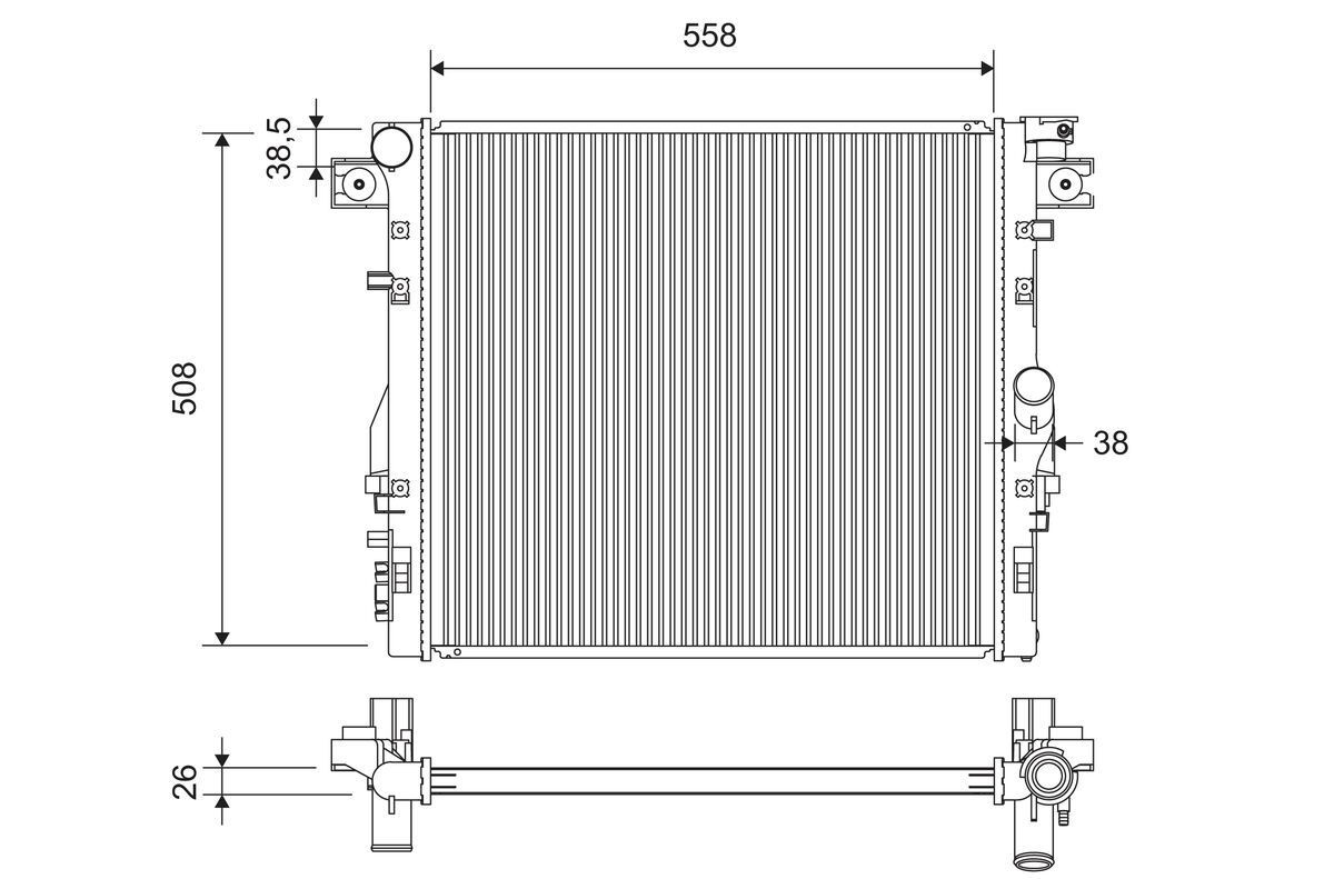 VALEO Engine radiator Article number: 701417 cheaply