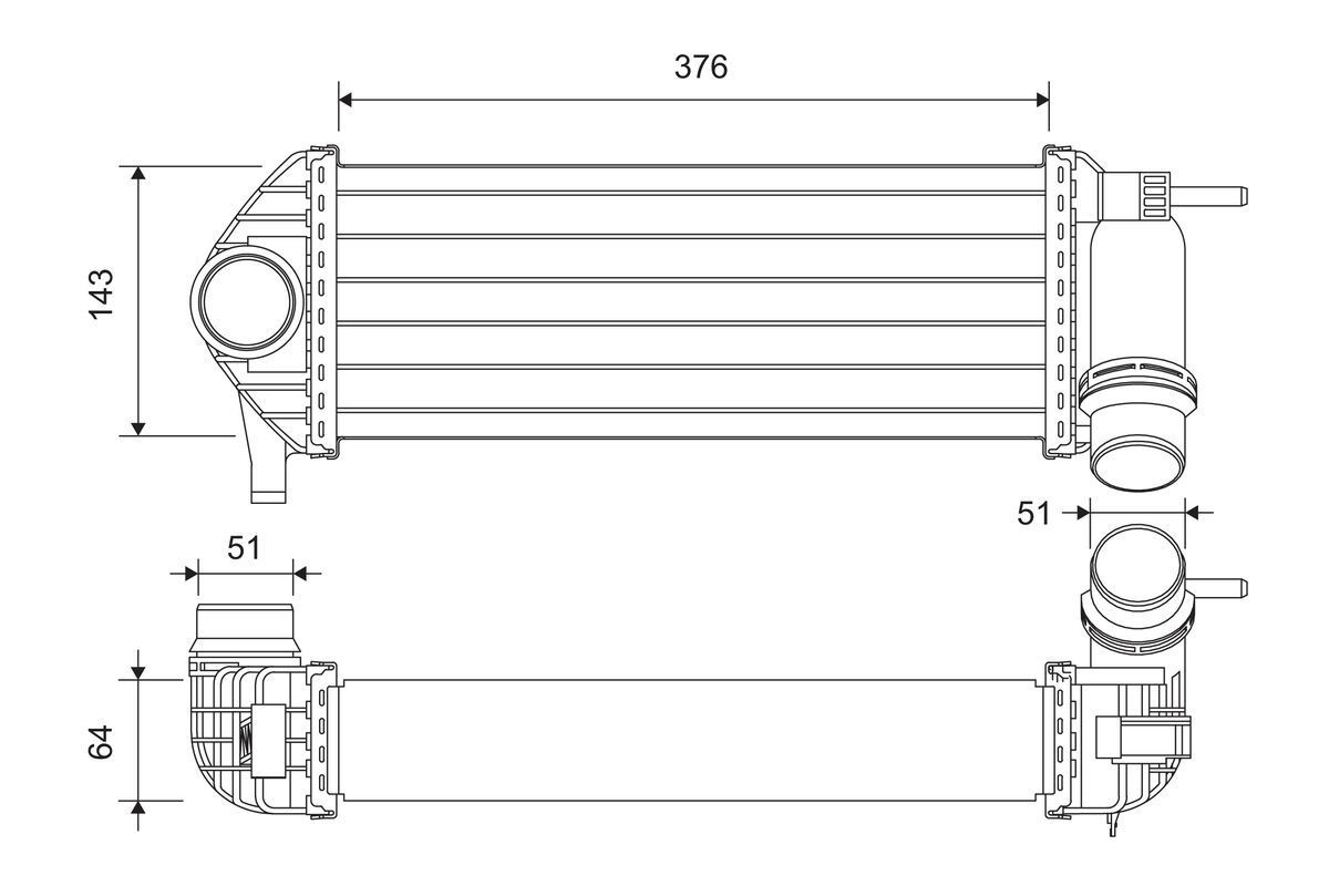 VALEO Intercooler Article number: 822948 cheaply