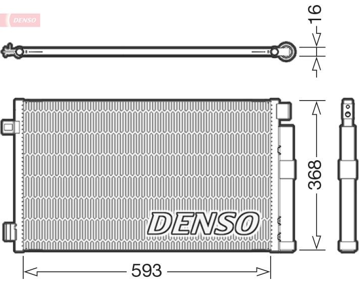 DENSO Air conditioning condenser Article number: DCN09147 cheaply