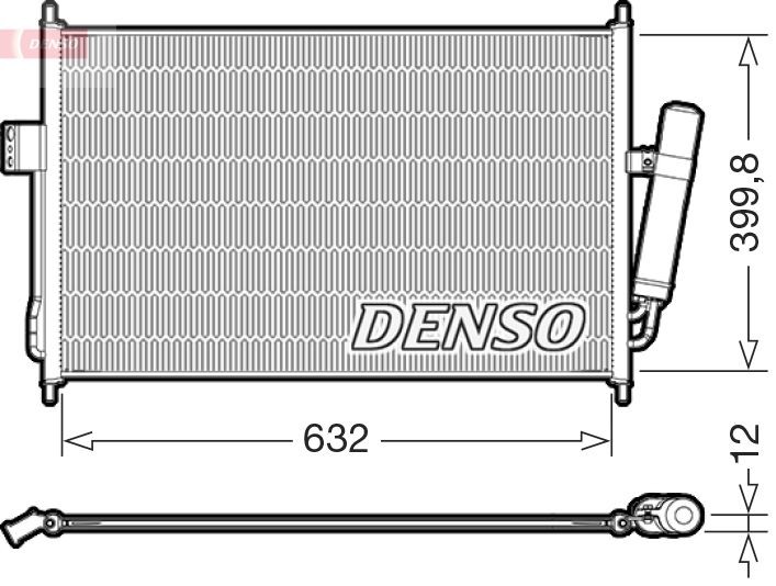 DENSO Air conditioning condenser Article number: DCN99084 cheaply