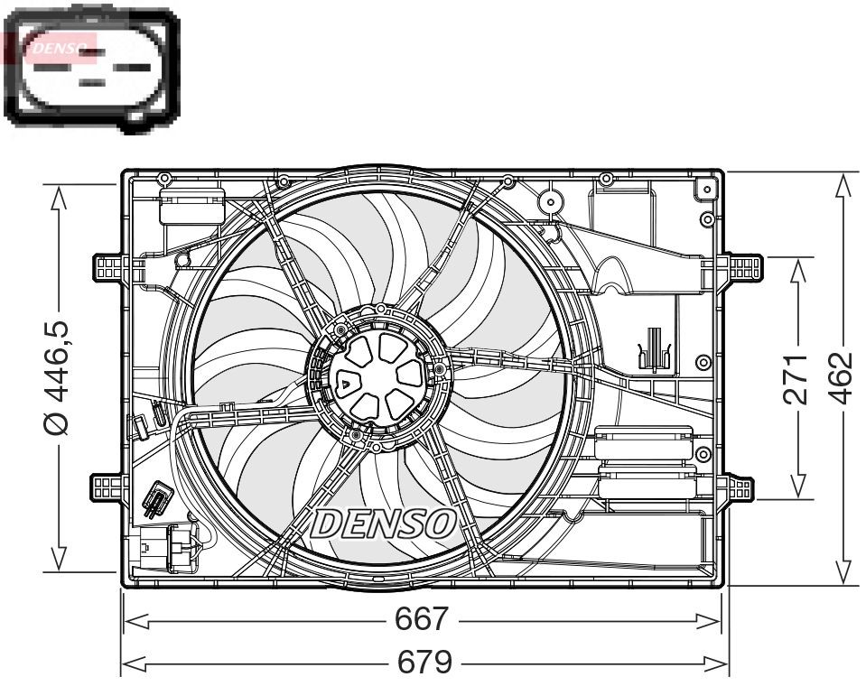 DENSO Fan, radiator Article number: DER32018 cheaply