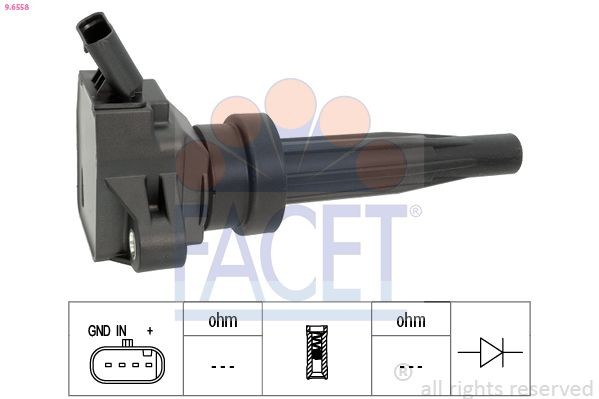 FACET Ignition coil Article number: 9.6558 cheaply