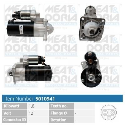 MEAT & DORIA Starter motor Article number: 5010941 cheaply