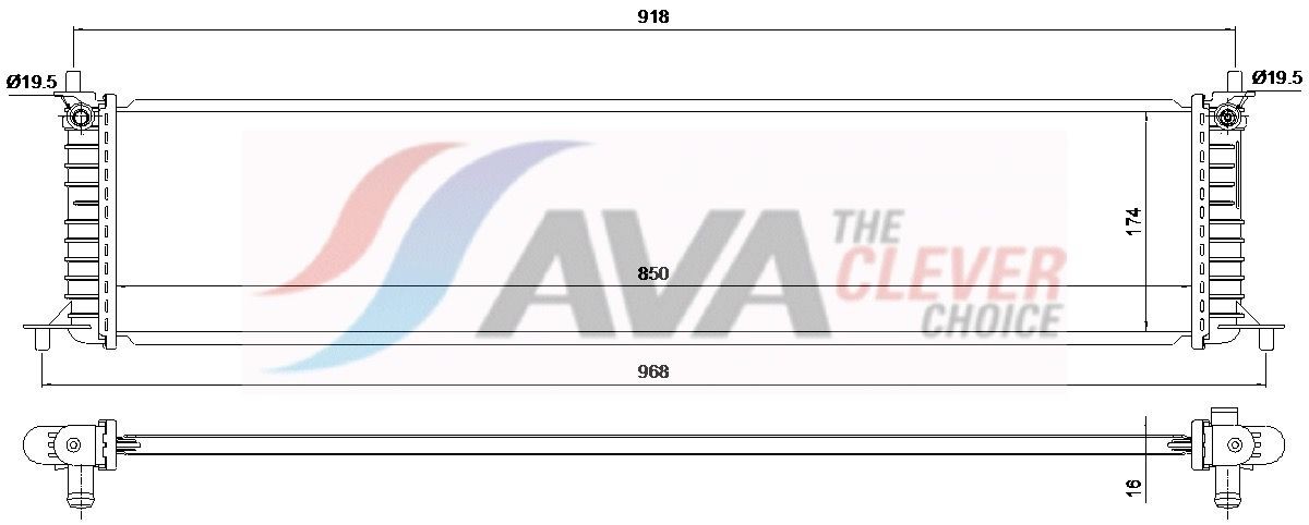 AVA COOLING SYSTEMS Engine radiator Article number: TE2004 cheaply
