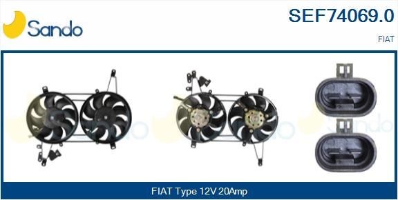 SANDO SEF74069.0 Electric Motor, radiator fan MAREA 1.9 JTD 105 (185AXN1A) 105 PS Diesel 2007