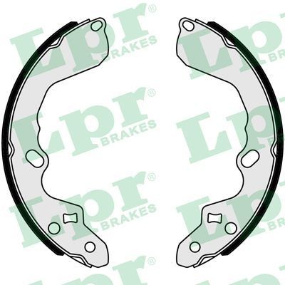 LPR Brake Shoe Set Article number: 07190 cheaply