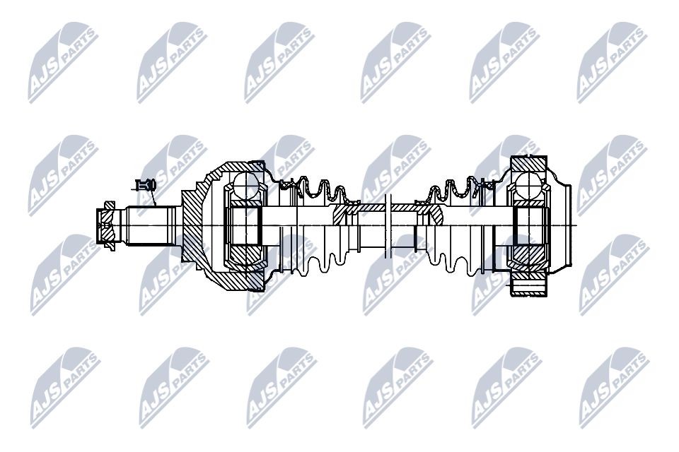 NTY Drive shaft Article number: NPW-BM-222 cheaply