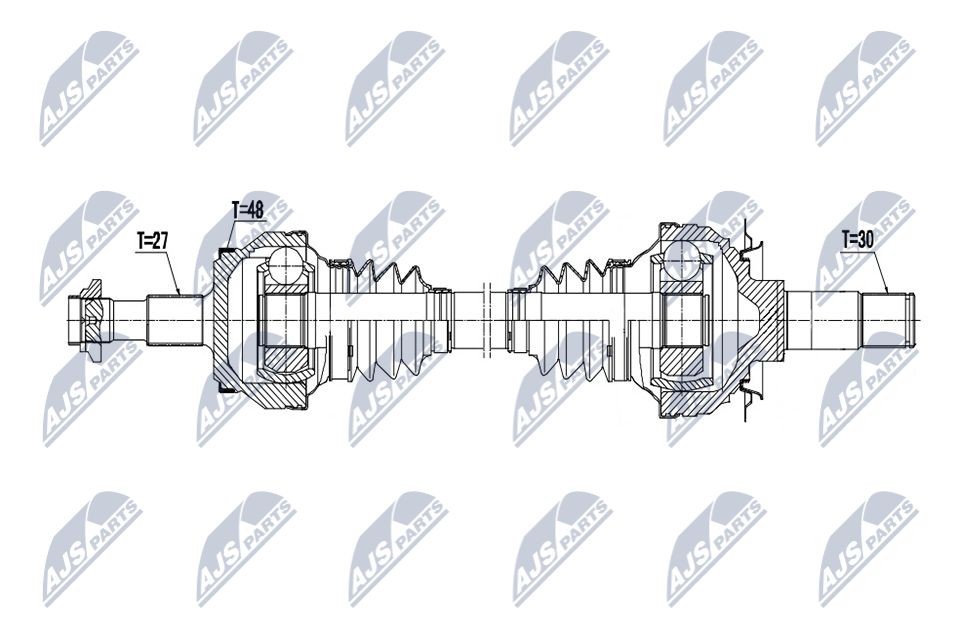 NTY Drive shaft Article number: NPW-ME-199 cheaply