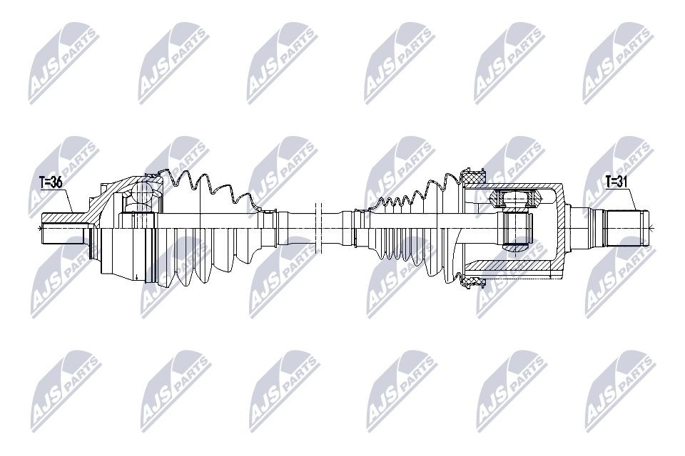 NTY Drive shaft Article number: NPW-VV-158 cheaply