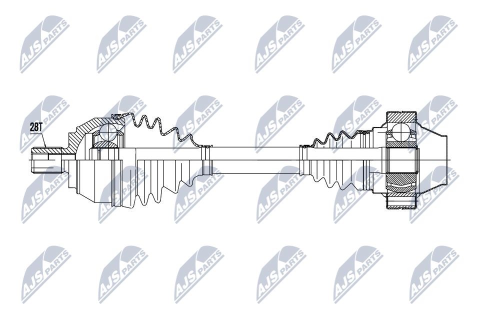 NTY Drive shaft Article number: NPW-VW-219 cheaply