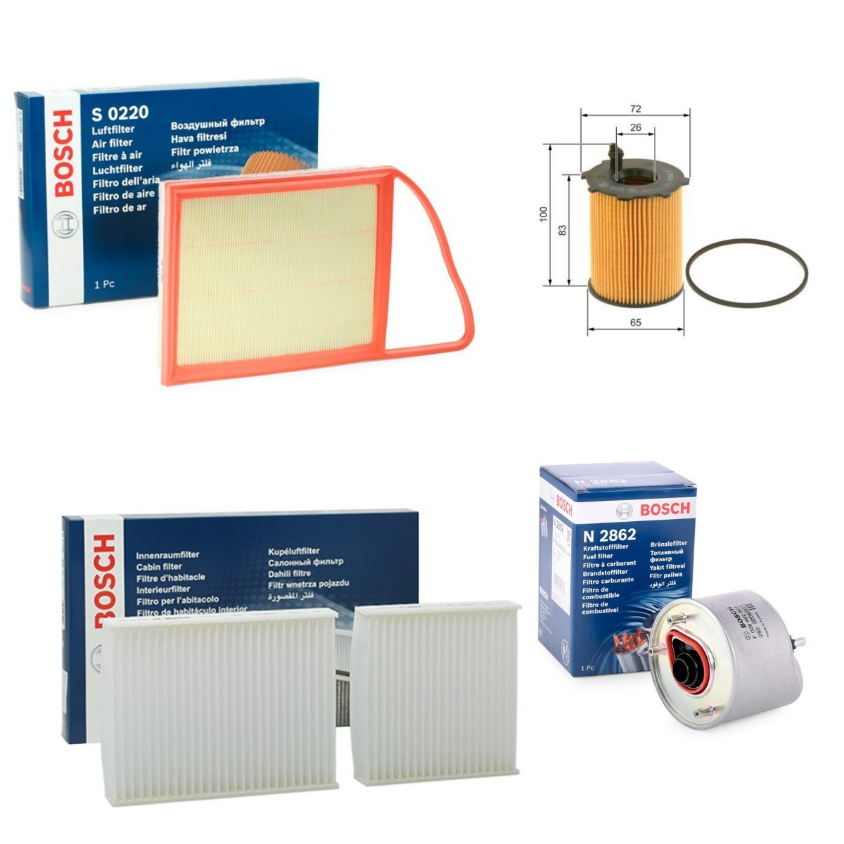 BOSCH Filter-komplekt Artikli number: BSH4055N0005 soodsalt