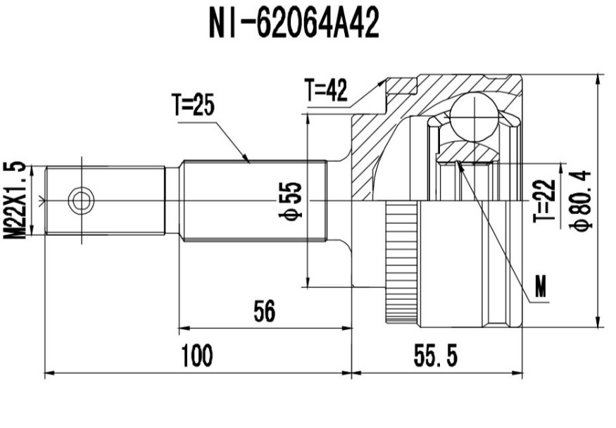 PROCARO Joint kit, drive shaft Article number: 77-NS-040 cheaply