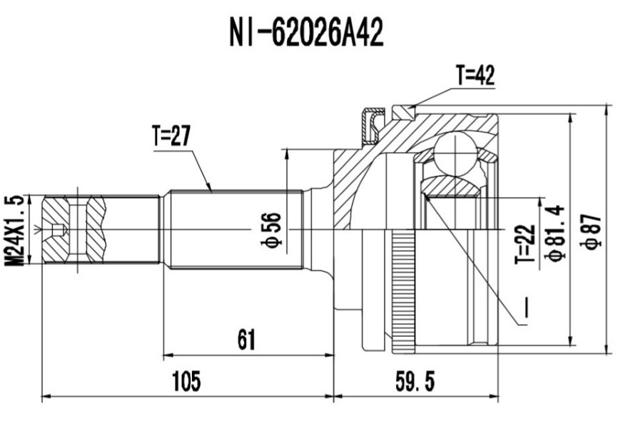 PROCARO Joint kit, drive shaft Article number: 77-NS-230 cheaply