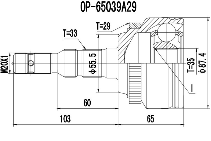 PROCARO Joint kit, drive shaft Article number: 77-OP-550 cheaply