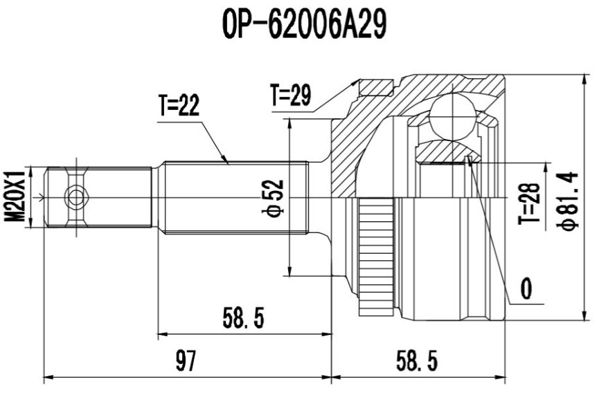 PROCARO Joint kit, drive shaft Article number: 77-OP-700 cheaply