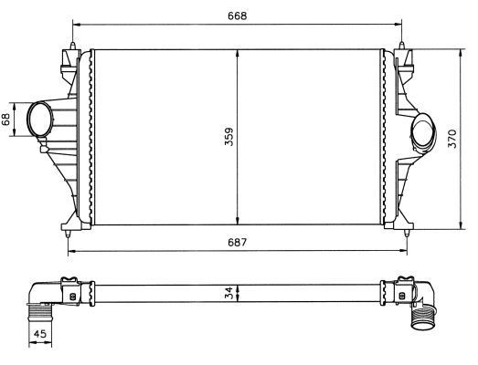 NRF Intercooler Varenummer: 30802 billige