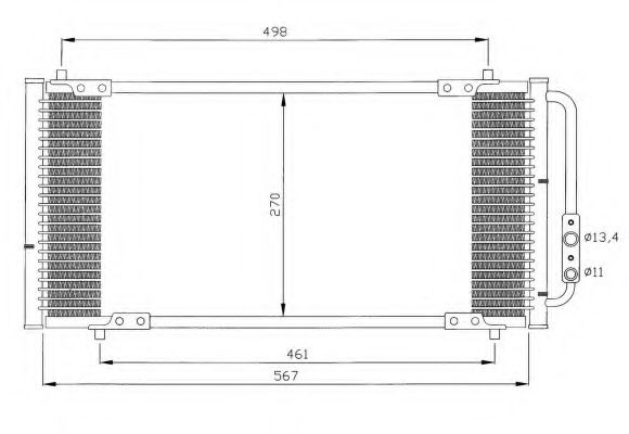 NRF Air conditioning condenser Article number: 35434 cheaply