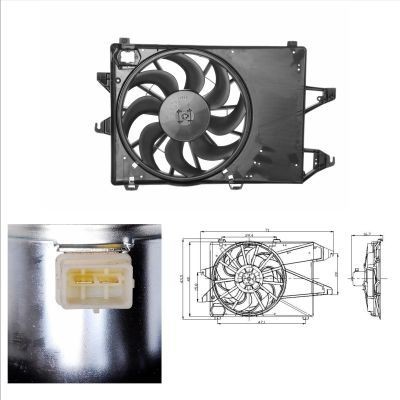 NRF Fan, radiator Article number: 47002 cheaply