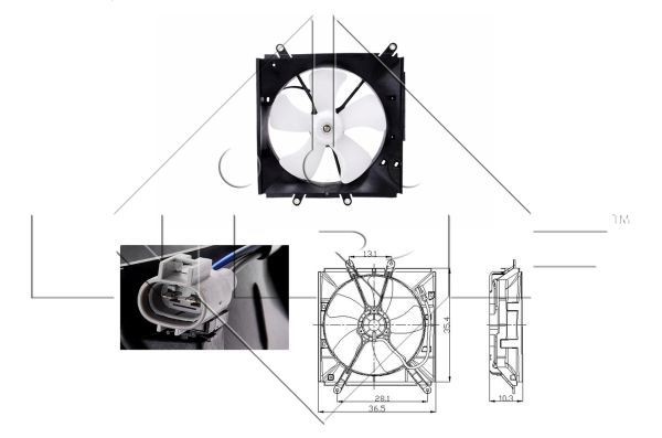 NRF Fan, radiator Article number: 47016 cheaply