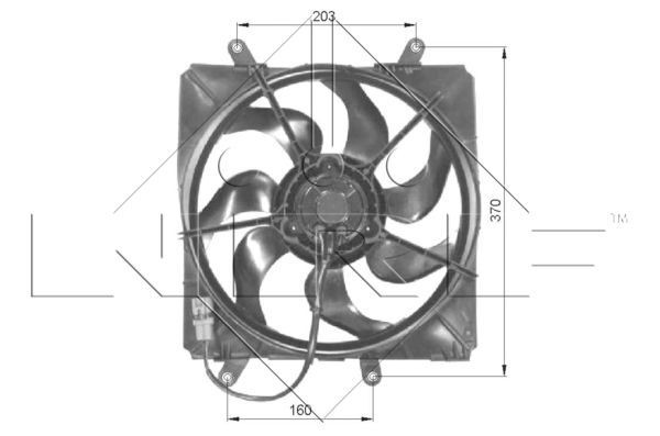 NRF Fan, radiator Article number: 47054 cheaply