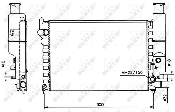NRF Engine radiator Article number: 58802 cheaply
