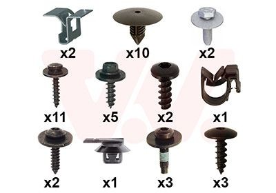 VAN WEZEL 4412794 Mounting Kit, bumper KANGOO 1.5 dCi 110 (FW0C, FW0H) 109 PS Diesel