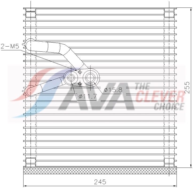 AVA COOLING SYSTEMS Air conditioning evaporator Article number: OLV759 cheaply
