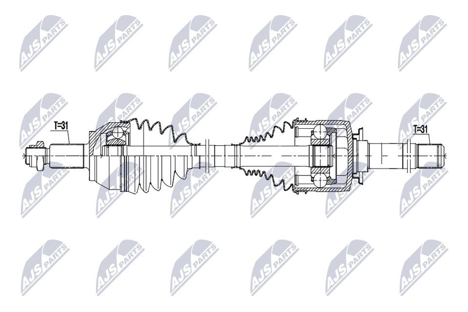 NTY Drive shaft Article number: NPW-LR-058 cheaply