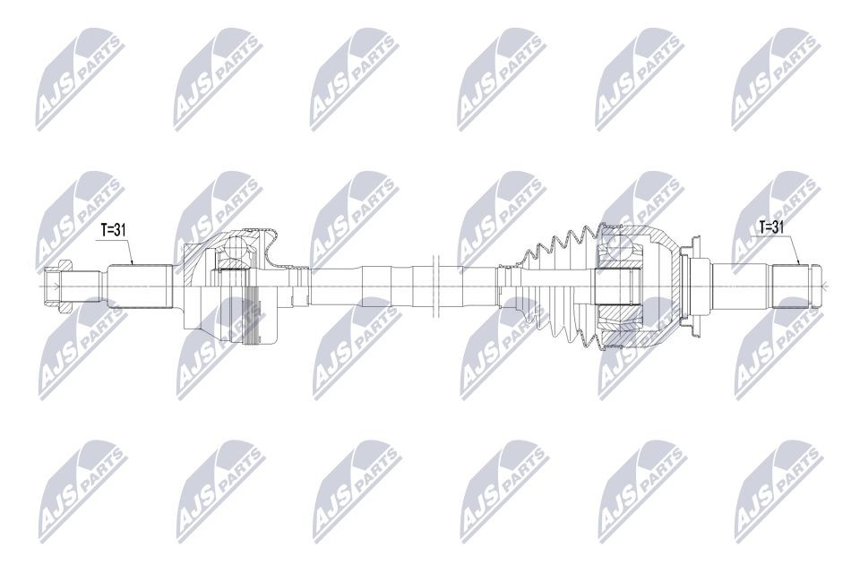 NTY Drive shaft Article number: NPW-LR-059 cheaply