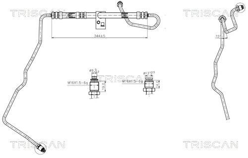TRISCAN Hydraulic Hose, steering system Article number: 8516 13001 cheaply