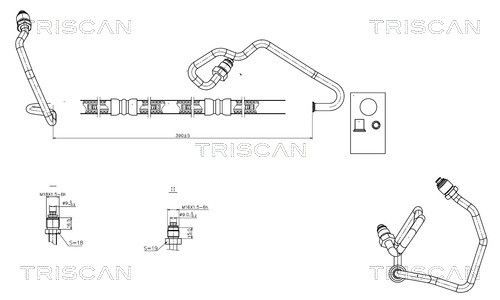 TRISCAN Hydraulic Hose, steering system Article number: 8516 24002 cheaply