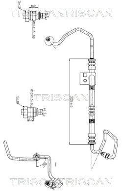 TRISCAN Hydraulic Hose, steering system Article number: 8516 24003 cheaply