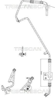 TRISCAN Hydraulic Hose, steering system Article number: 8516 29018 cheaply