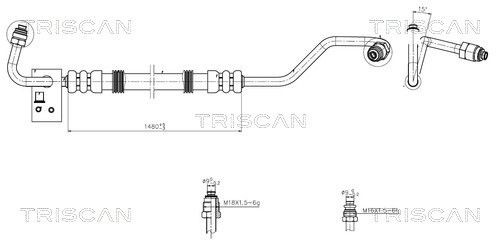 TRISCAN Hydraulic Hose, steering system Article number: 8516 29044 cheaply