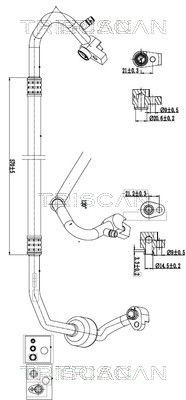TRISCAN High- / Low Pressure Line, air conditioning Article number: 9010 16002 cheaply
