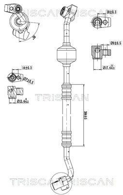 TRISCAN High- / Low Pressure Line, air conditioning Article number: 9010 16024 cheaply
