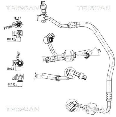 TRISCAN High- / Low Pressure Line, air conditioning Article number: 9010 16036 cheaply
