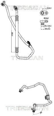 TRISCAN High- / Low Pressure Line, air conditioning Article number: 9010 28017 cheaply