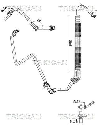 TRISCAN High- / Low Pressure Line, air conditioning Article number: 9010 28020 cheaply