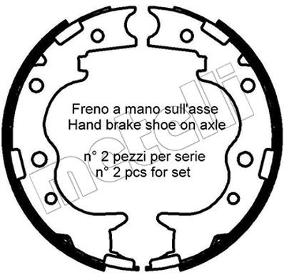 METELLI Handbrake shoes Article number: 53-0774 cheaply