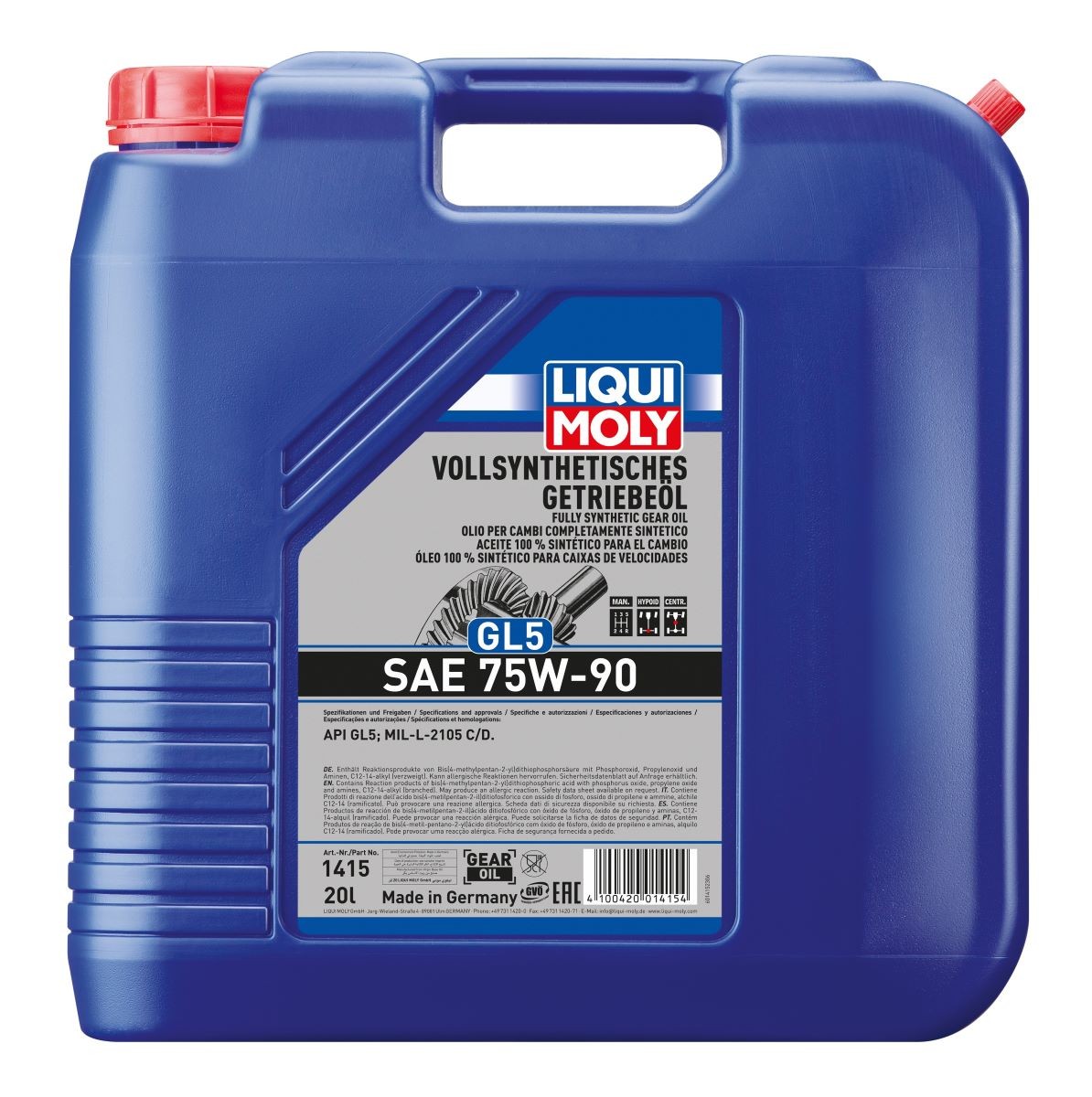 LIQUI MOLY Transmission fluid Vollsynthetisches Getriebeöl, GL5 Article number: 1415 cheaply